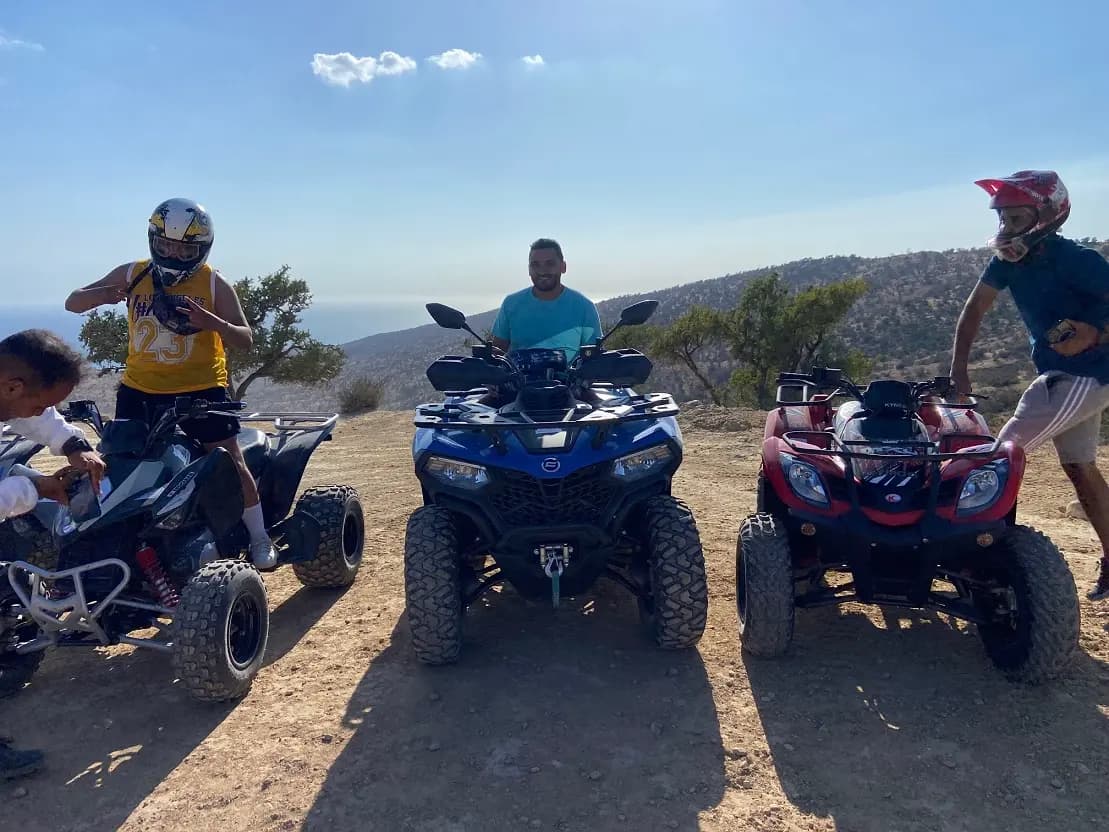 Quad Taghazout : randonnée 2 heures arganiers et vue océan