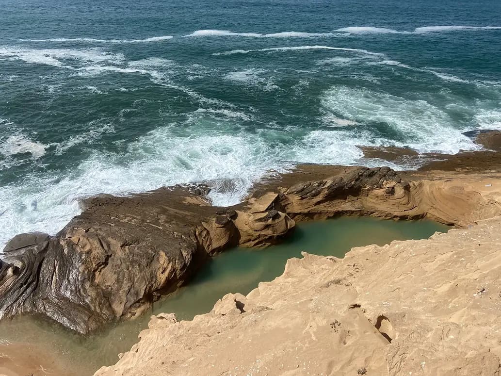 Bord de mer Timlaline, etape de l'excursion Taghazout Timlaline