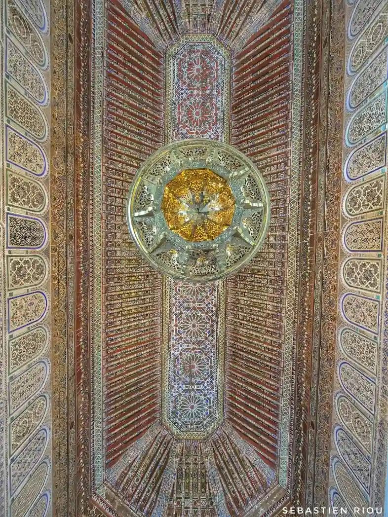 Plafond impressionnant palais Bahia