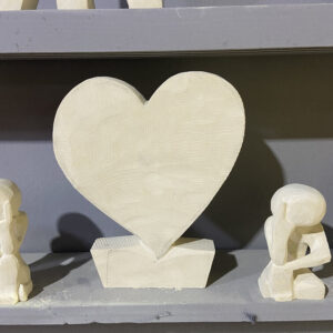 Sculpture coeur en calcaire atelier d'Agadir