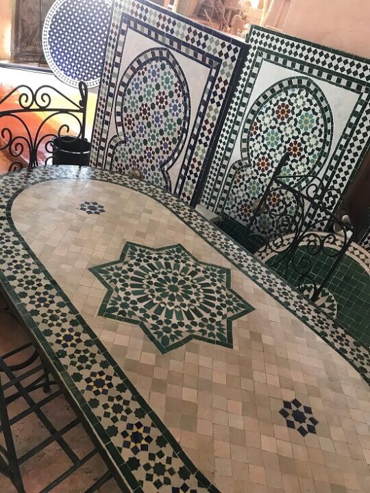 Table mosaique Kasbat Souss Agadir