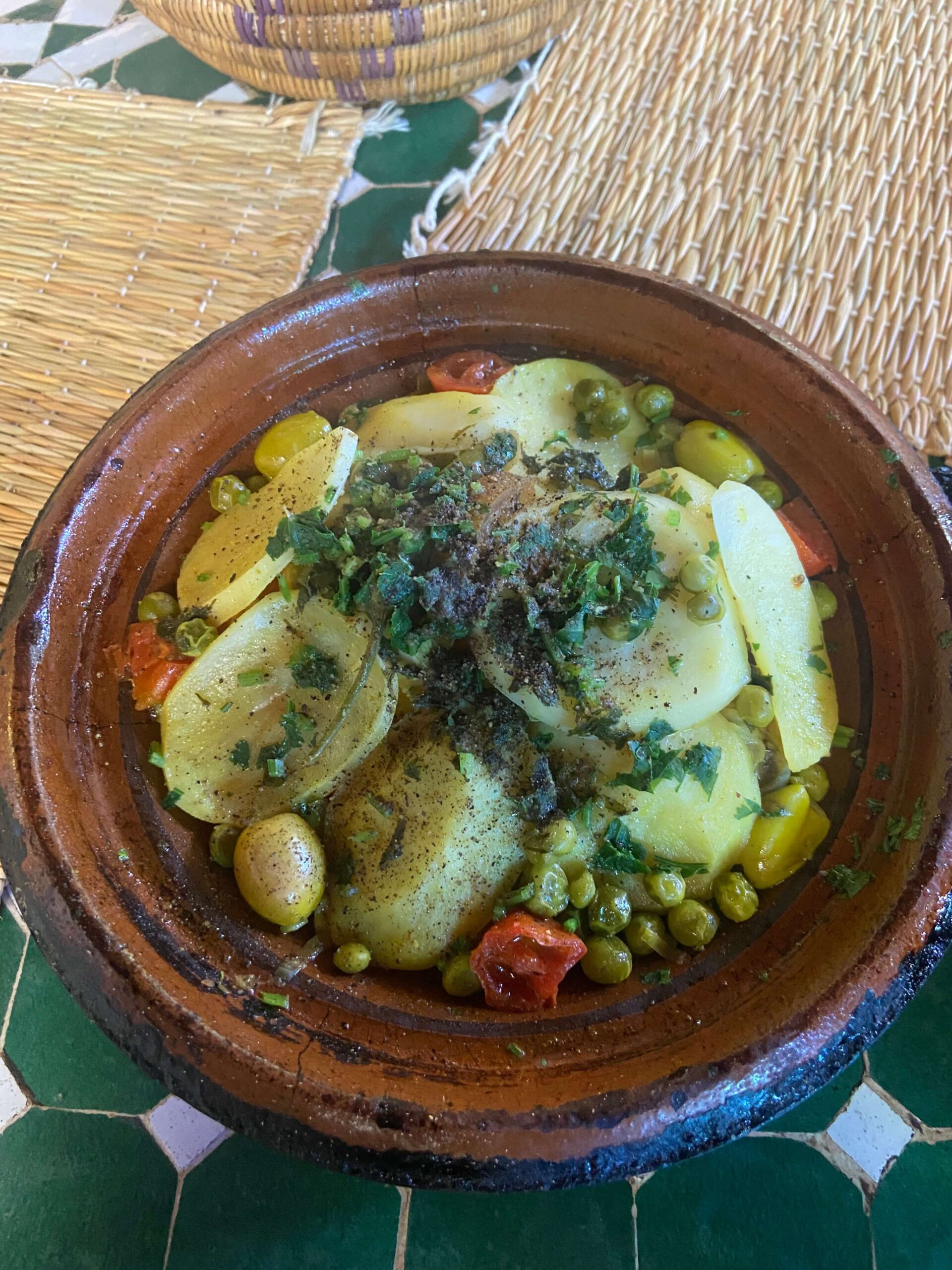 Clase de cocina en Agadir tajine pollo verduras