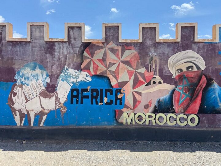 Fresque sur mur Africa Morocco