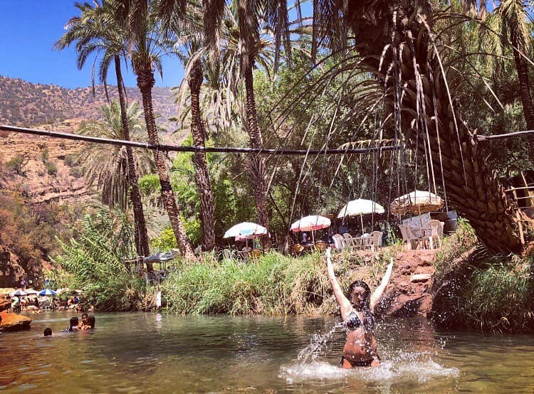 Restaurante y baño Valle del Paraiso Agadir
