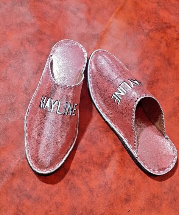 Pair of slippers with Mayline name