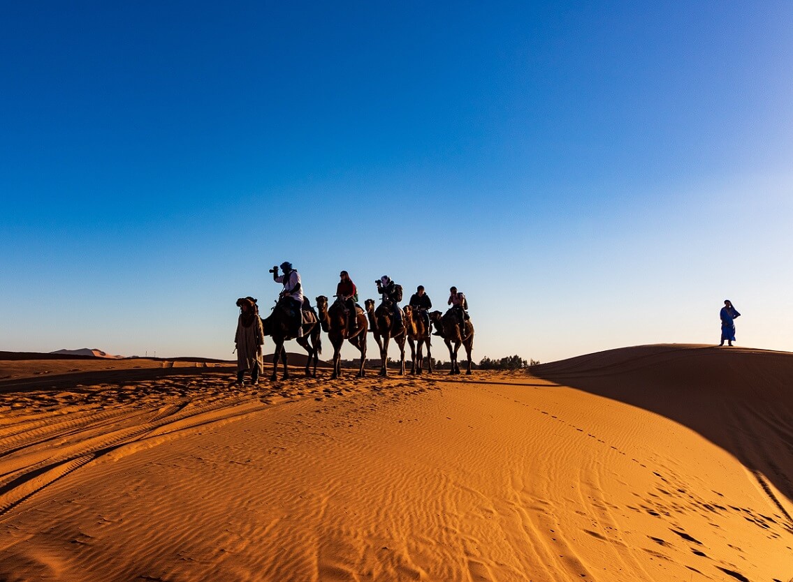 Balade en chameau dans le desert du maroc Zagora